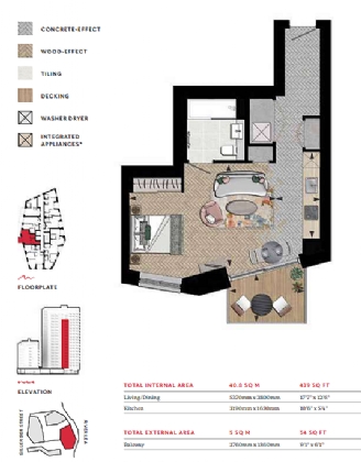 ロンドン賃貸物件：Three Waters, Skyline Apartments, 11 Makers Yard, London E3